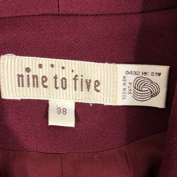 Pure New wool blazer holiday suit coat ruffled lapel gold metal buttons size 38 - Picture 6 of 9